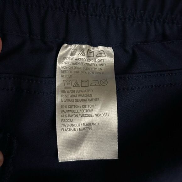 NWOT Isaac Mizrahi Live! Regular Stretch High Waist Pant Navy Plus Size 30WP - Picture 7 of 11